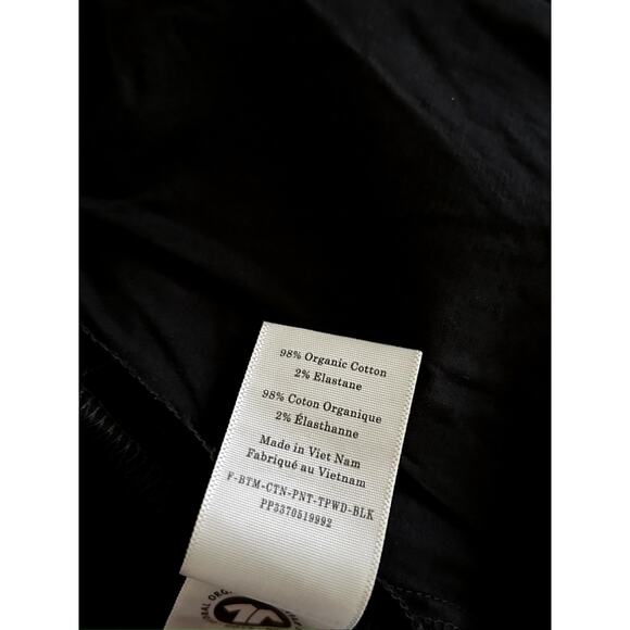 Everlane The Easy Pant Straight Leg Chino Elastic Waist Pull-On Black XXS - Picture 6 of 7